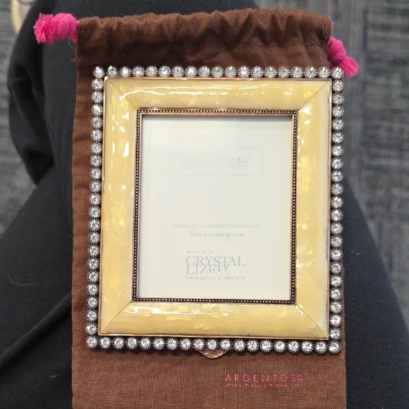 Argento SC Cream Mother Of Pearl and Crystal Photo Frame - Picture 13 of 13